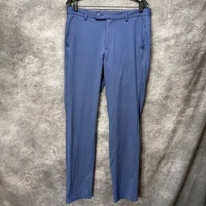 Boston Scott Golf Apparel Mens Tech Pant Size 33x33 Navy Blue Nylon Travel Sleek